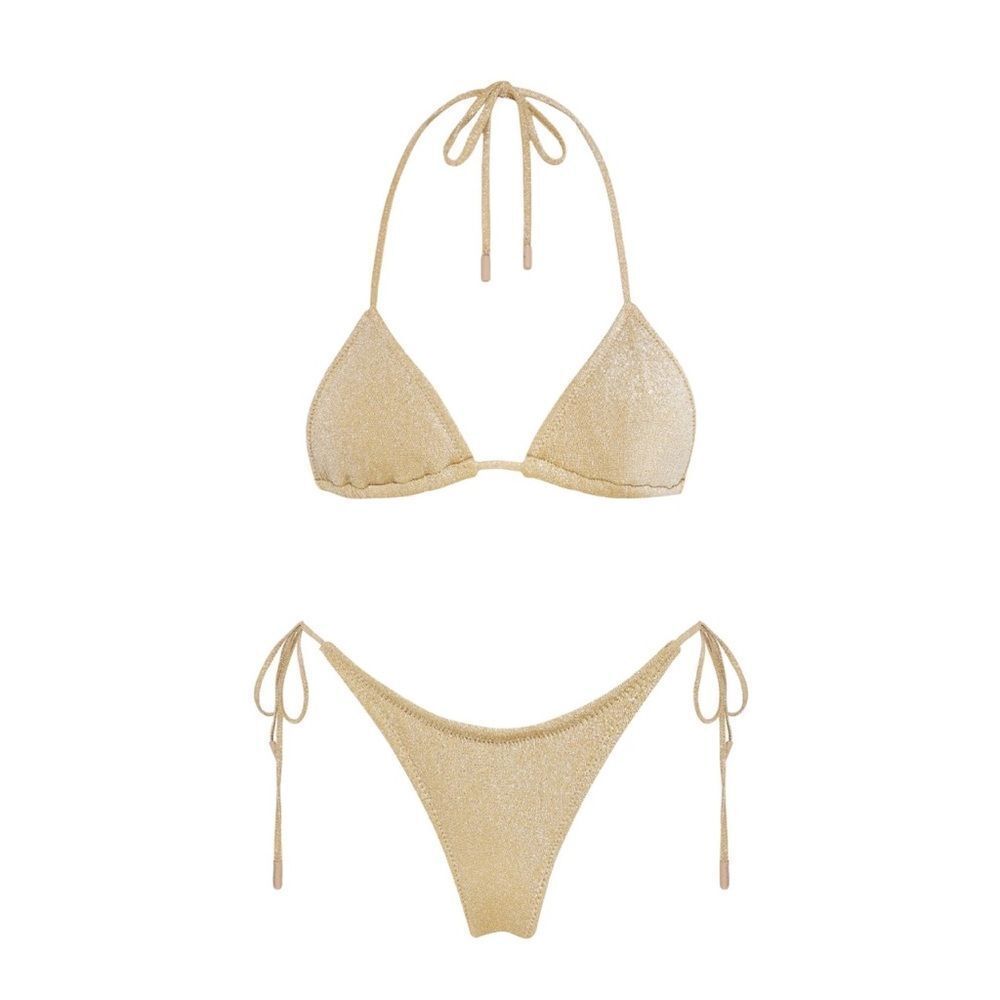 TRIANGL VINCA GOLD SET NEW WITH TAGS + BAG - Picture 4 of 8